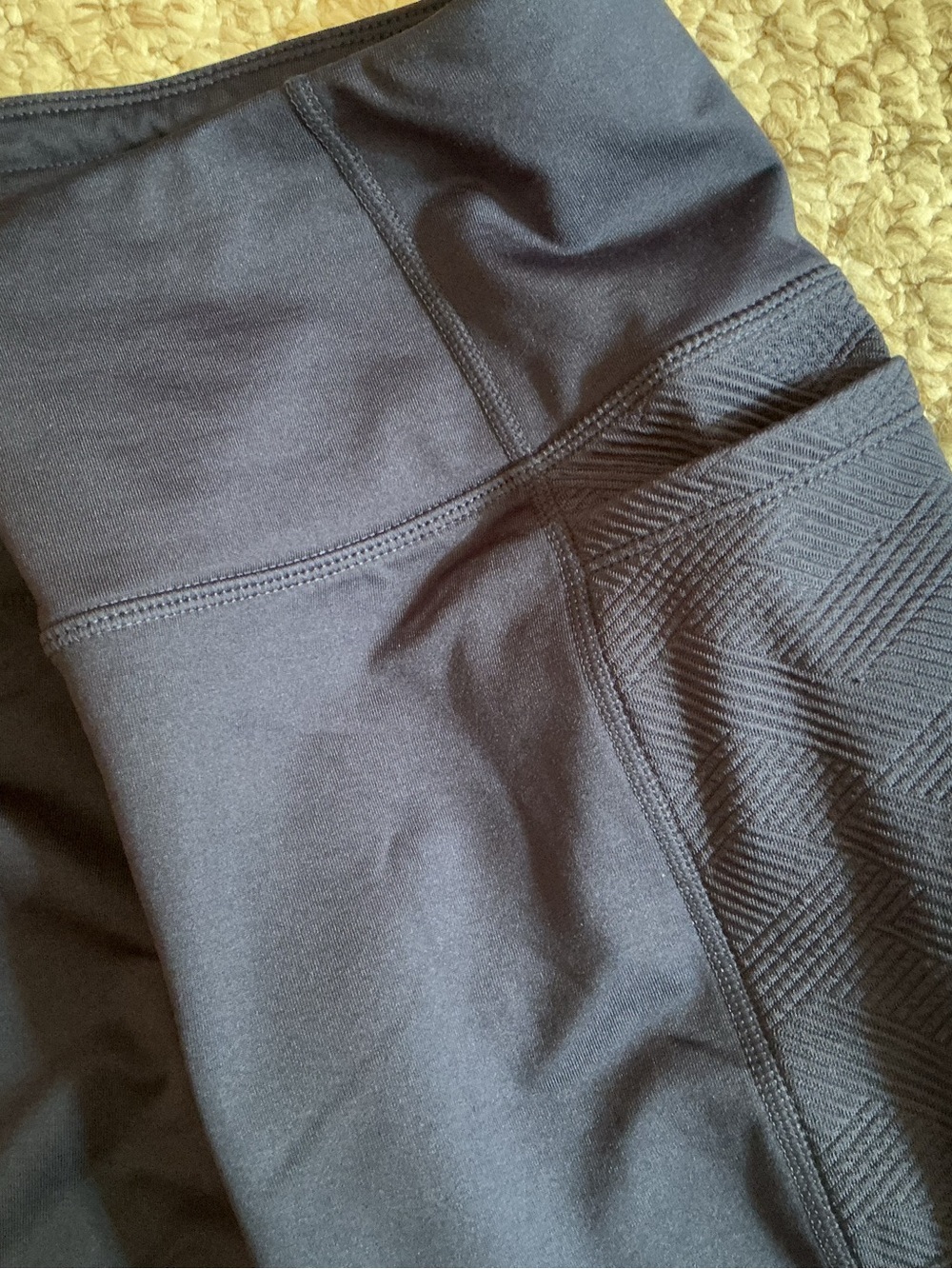 Mondetta Navy Performance High-Rise Jacquard Panel Leggings - Picture 5 of 5
